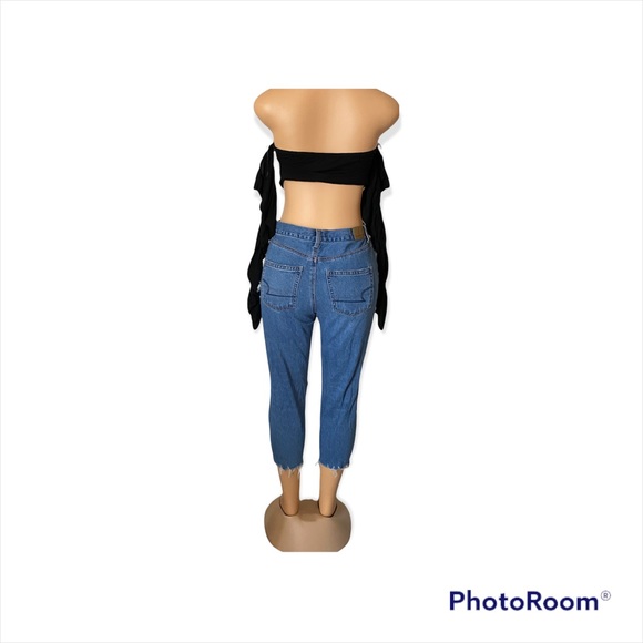 Shein Crop Top w/ Ruched Sleeves size L - Picture 6 of 8